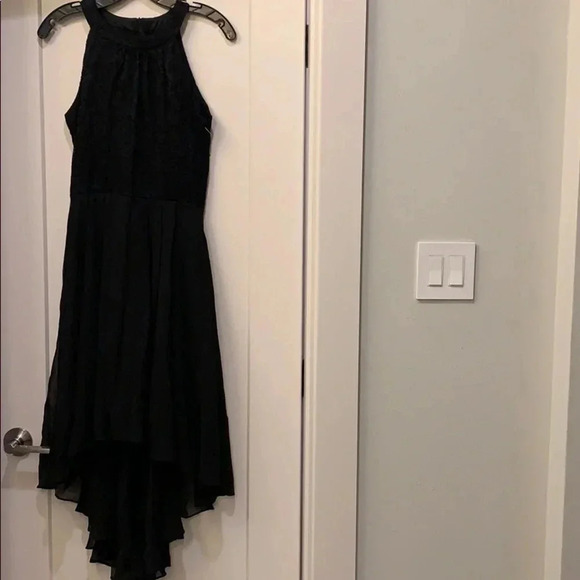 Lace Sleeveless High Low Dress - Picture 1 of 8